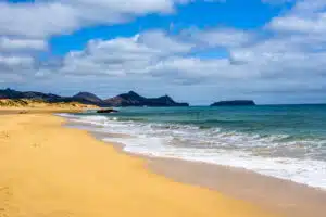 Plage à Porto Santo île de Madère Portugal
