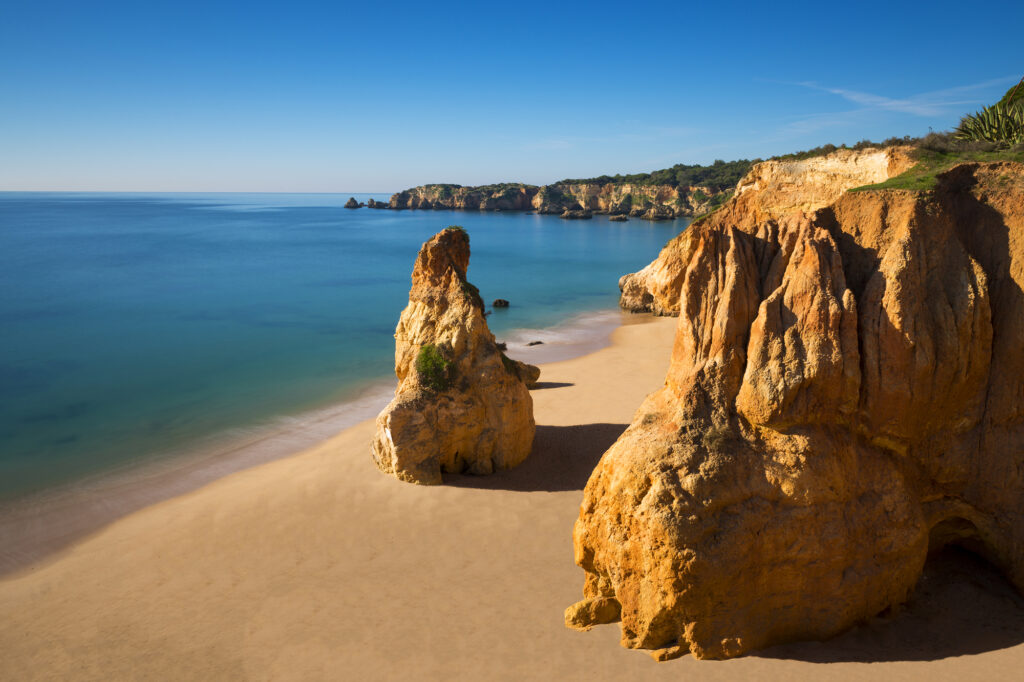 Vue de la plage à Portimão -Algarve - Portugal