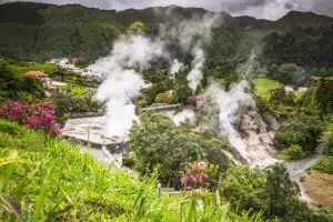 Eaux thermales à Furnas, Sao Miguel. Açores