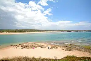 Vila Nova de Milfontes Vue de Praia das Furnas, Alentejo Portugal