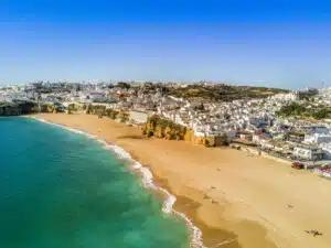 Vue Aérienne Praia dos Pescadores à Albufeira, Portugal