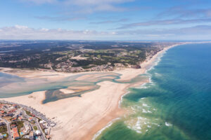 Vue Aérienne de Praia da Foz do Arelho, Portugal